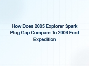 Spark Plug Gap in the Ford Explorer Versus Expedition